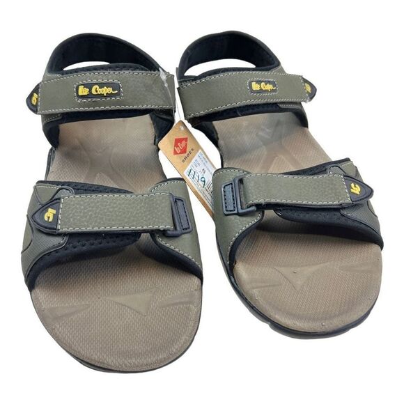 NWT Lee Cooper Men's 11 Olive Green Adjustable Strap Athletic Sports Sandals - Picture 3 of 9